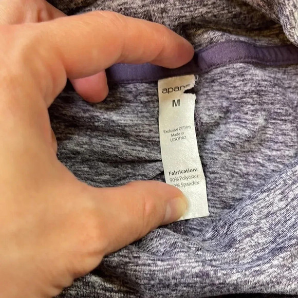 Apana Purple Cowl Neck Workout Sweatshirt - Picture 4 of 10